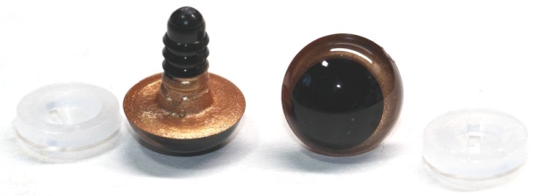 1 Paar Sicherheitsaugen 14 mm rosegold metallic Schielaugen