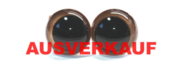 1 Paar Sicherheitsaugen 16 mm rosegold metallic Schielaugen