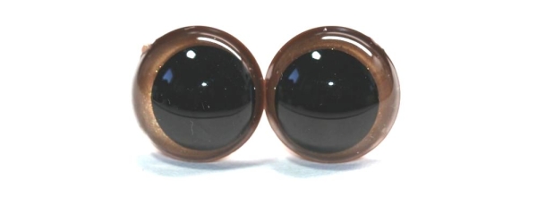 1 Paar Sicherheitsaugen 16 mm rosegold metallic Schielaugen