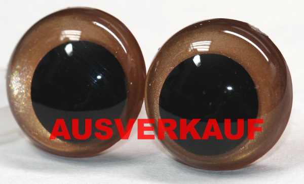 1 Paar Sicherheitsaugen 20 mm rosegold metallic Schielaugen