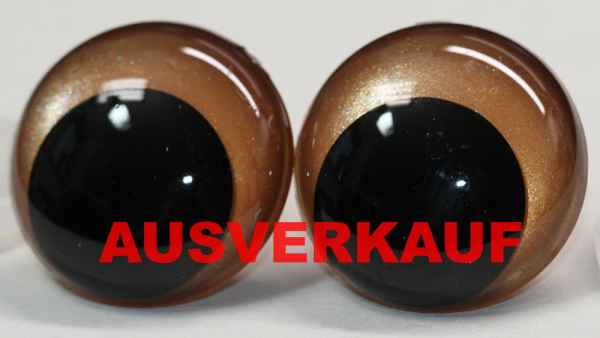 1 Paar Sicherheitsaugen 28 mm rosegold metallic Schielaugen