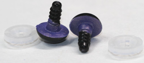 1 Paar Sicherheitsaugen 12 mm violettgold metallic Schielaugen