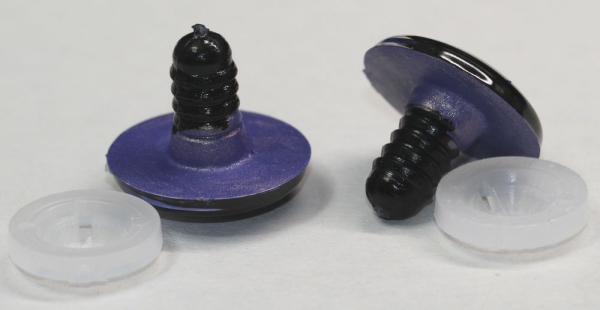 1 Paar Sicherheitsaugen 23 mm violettgold metallic Schielaugen