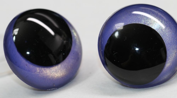 1 Paar Sicherheitsaugen 28 mm violettgold metallic Schielaugen