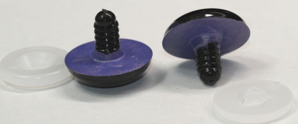 1 Paar Sicherheitsaugen 28 mm violettgold metallic Schielaugen
