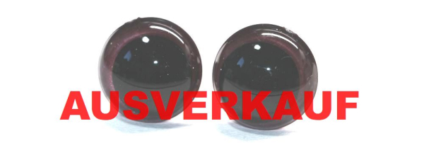 1 Paar Sicherheitsaugen 16 mm weinrot metallic Schielaugen