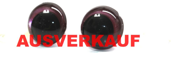 1 Paar Sicherheitsaugen 18 mm weinrot metallic Schielaugen