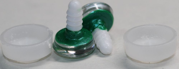 Sicherheitsaugen trapezoid 14 mm grün metallic weiße Pupille Schielaugen 4