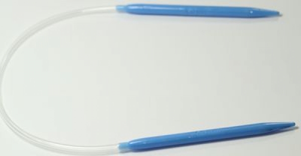 1 Stricknadel 6,0 mm Rundstricknadel Kunststoff blau