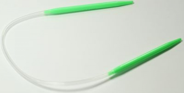 1 Stricknadel 9 mm Rundstricknadel Kunststoff grün
