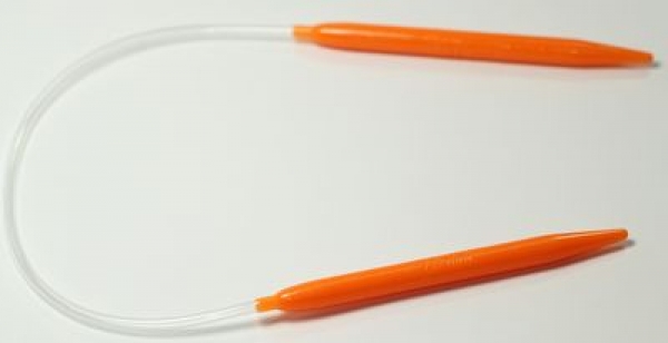 1 Stricknadel 7,0 mm Rundstricknadel Kunststoff orange