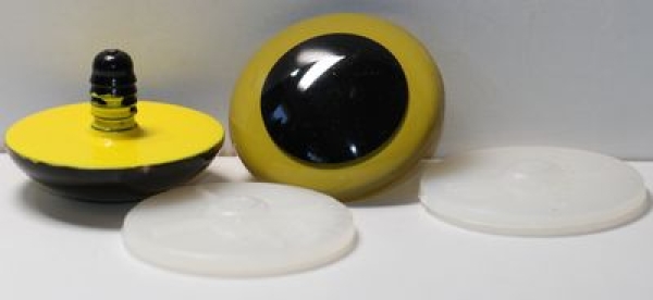 Sonderangebot: 1 Paar Sicherheitsaugen 50 mm hellgelb