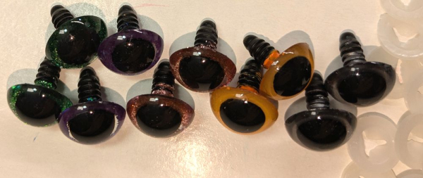 Sonderangebot: 5 Paar Sicherheitsaugen 16 mm Farbenmix