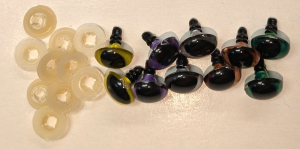 Sonderangebot: 5 Paar Sicherheitsaugen Katze Drache 10 mm