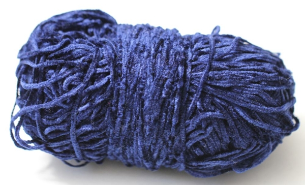 Wolle Schewe Chenille 53 g 100 % Polyacryl Farbe dunkelblau Rest