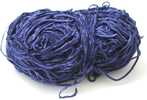 Wolle Schewe Chenille 55 g 100 % Polyacryl Farbe dunkelblau Rest