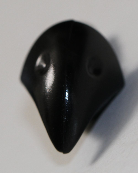 Sicherheitsnase 17 mm x 14 mm x 14 mm Schnabel hart schwarz mit Sicherheitsscheibe