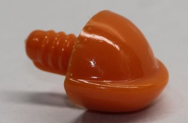 Sicherheitsnase 21 mm x 13 mm x 14 mm Schnabel hart orange glänzend mit Sicherheitsscheibe