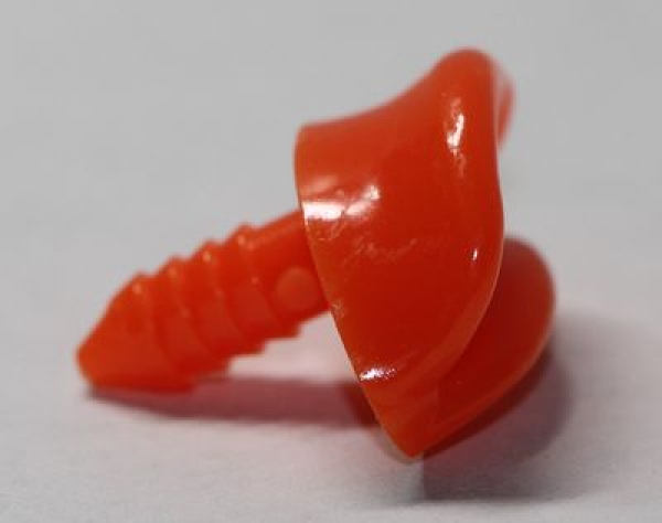 Sicherheitsnase 24 x 13 mm Schnabel hart orange glänzend mit Sicherheitsscheibe