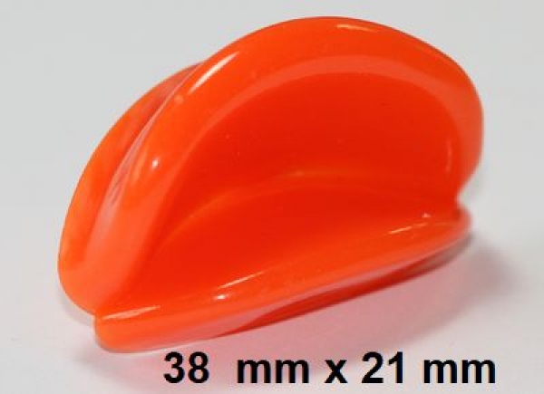 Sicherheitsnase 38 x 21 mm Schnabel hart orange glänzend mit Sicherheitsscheibe