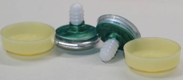 1 Paar Sicherheitsaugen trapezoid emerald grün metallic 25 mm Katze Drache weiße Pupille