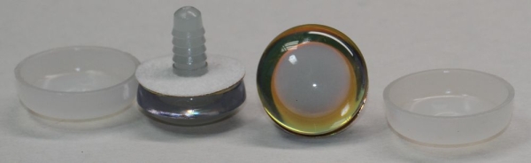 1 Paar Sicherheitsaugen trapezoid 25 mm multi schimmernd Nr. 05 mit nachtleuchtender Pupille