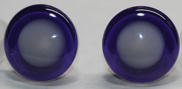 1 Paar Sicherheitsaugen trapezoid 20 mm violett nachtleuchtende Pupille