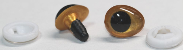 Sicherheitsaugen tropfenförmig gold metallic 13 mm x 16 mm 4