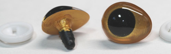 Sicherheitsaugen tropfenförmig gold metallic 17 mm x 20 mm 4