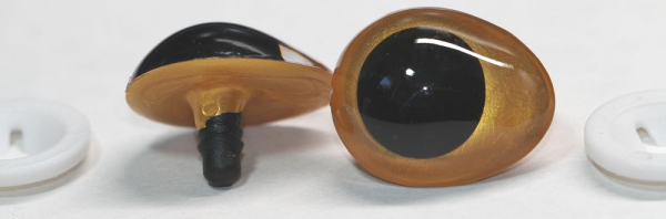 Sicherheitsaugen tropfenförmig gold metallic 22 mm x 26 mm 4