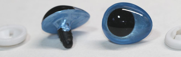 Sicherheitsaugen tropfenförmig hellblau metallic 17 mm x 20 mm 4