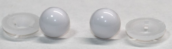 1 Paar Sicherheitsaugen 10 mm Teddyaugen weiß durchgefärbt