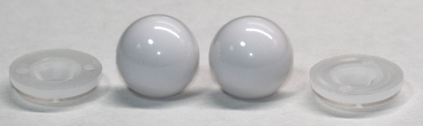 1 Paar Sicherheitsaugen 18 mm Teddyaugen weiß durchgefärbt