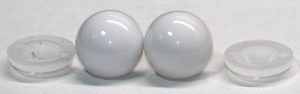 1 Paar Sicherheitsaugen 20 mm Teddyaugen weiß durchgefärbt