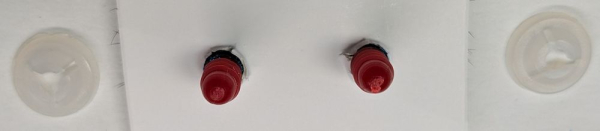 Sicherheitsaugen Glitter blau rote Pupille schielend mit Wimpern trapezoid 14 mm 2