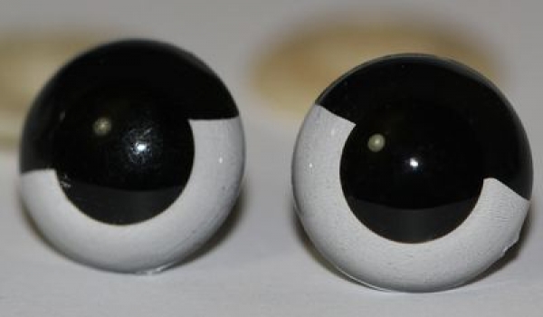 1 Paar Sicherheitsaugen Exclusiv Schlafaugen weiß schwarz