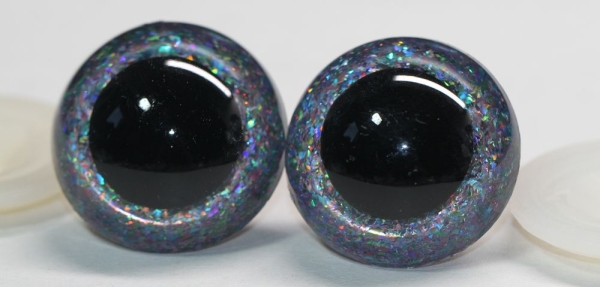 Sicherheitsaugen Unikat Glitter Holo 28 mm
