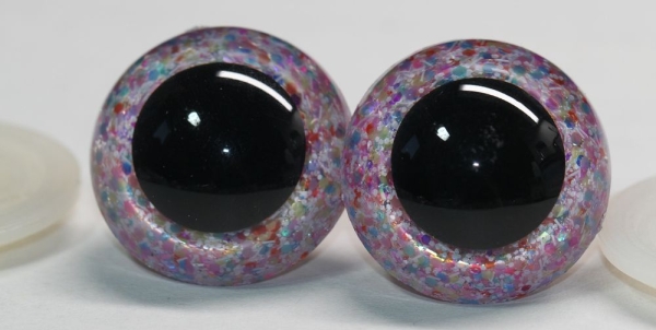 Sicherheitsaugen Unikat Glitter Konfetti 28 mm