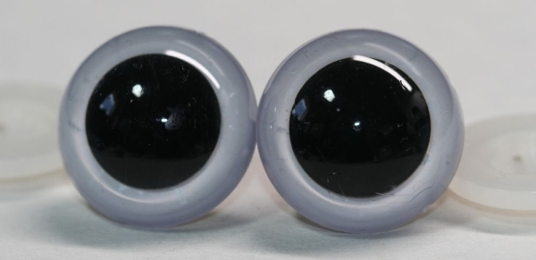 Sicherheitsaugen Unikat weiß grau 21 mm