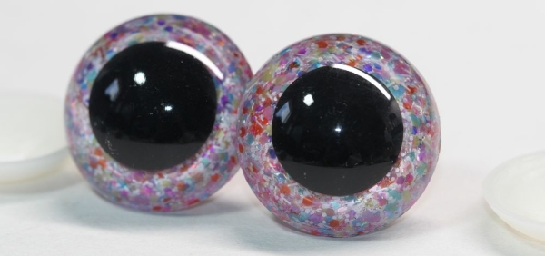 Sicherheitsaugen Unikat Glitter Konfetti 26 mm