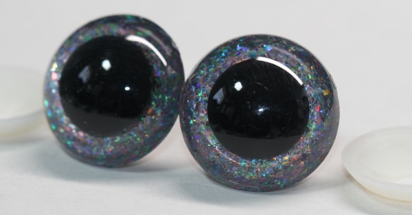 Sicherheitsaugen Unikat Glitter Mirror 26 mm