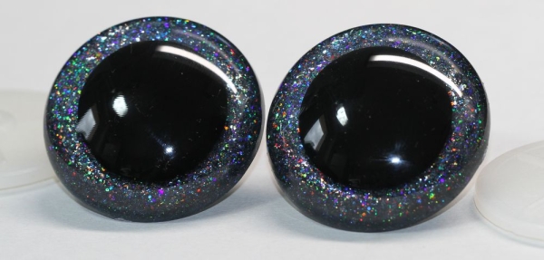Sicherheitsaugen Unikat Glitter Holo titan 60 mm