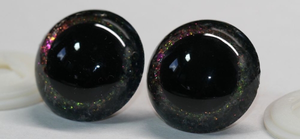 Sicherheitsaugen Unikat Glitter Holo 28 mm