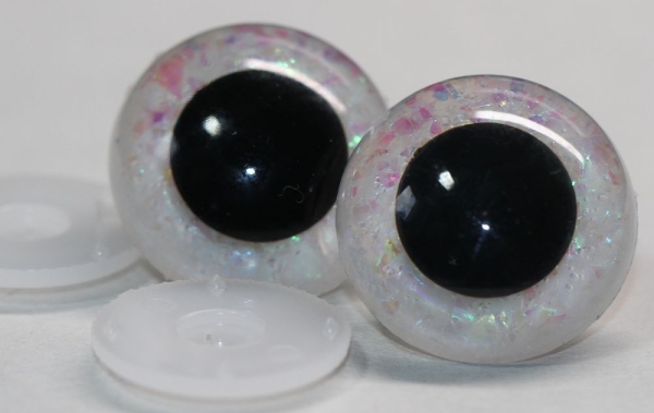 Sicherheitsaugen Unikat Glitter Holo 24 mm