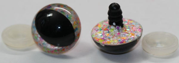 Sicherheitsaugen Katze Drache Unikat Glitter Konfetti 21 mm
