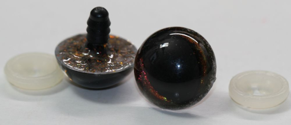 Sicherheitsaugen Katze Drache Unikat Mirror Chrome dunkel 21 mm