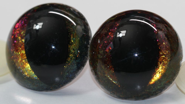 Sicherheitsaugen Katze Drache Unikat Mirror Chrome 30 mm