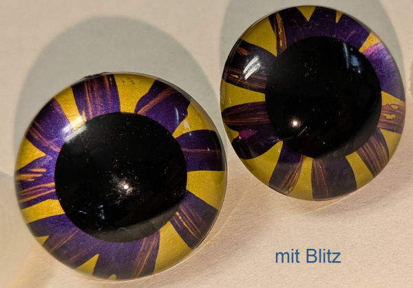 Sicherheitsaugen Unikat metallic 34 mm