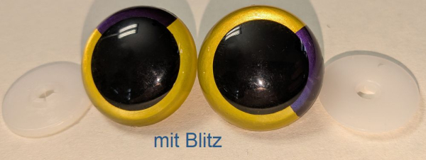 Sicherheitsaugen Unikat metallic 34 mm