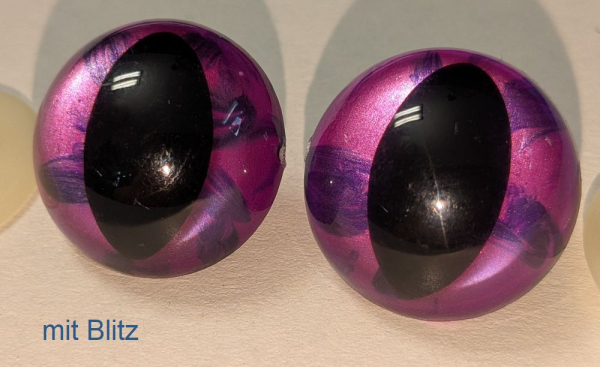 Sicherheitsaugen Katze Drache metallic 30 mm